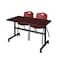 Kobe Rectangle FlipTop Table, 48" W, 29" H, Laminate Top, Mahogany MKFT4830MH47BY - alternate 1